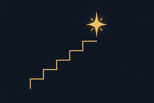 Symbolbild zum Thema Expertenstatus aufbauen: Ein goldener Chart zeigt steiles Wachstum und durchbricht eine graue Barriere, was die Überwindung von Preisdruck und Austauschbarkeit darstellt.